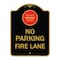 Signmission Do Not Enter No Parking Fire Lane W/ Graphic, Black & Gold Aluminum Sign, 18" x 24", BG-1824-24149 A-DES-BG-1824-24149 - alternate 1